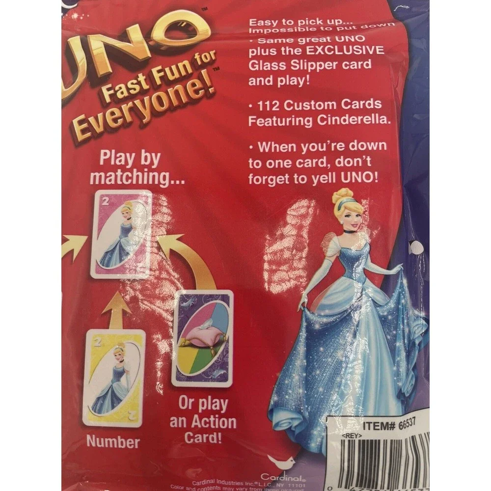 Disney Cinderella Uno Cards-New In Package